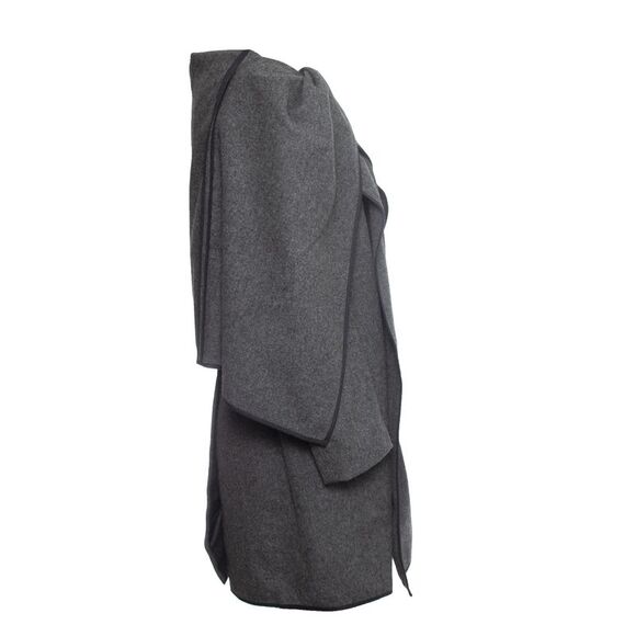 Comme des Garçons gray wool asymmetric coat